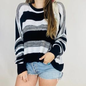 Oversized & Cropped Free People Striped Sweater